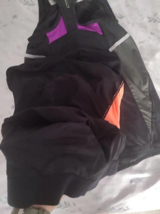 Conjunto 2 Camisetas Deportivas Mujer Negro Naranj