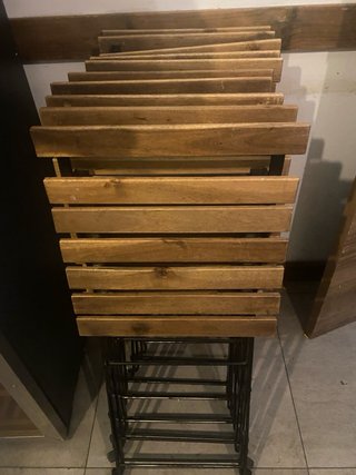 Sillas plegables madera y metal