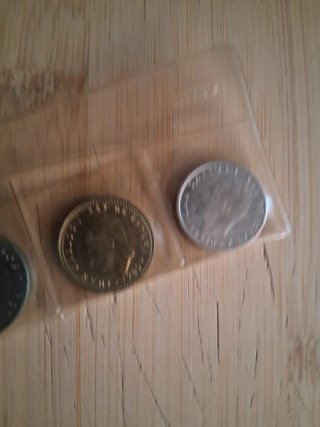 Colección monedas antiguas 100, 50, 25, 1, 50 ps