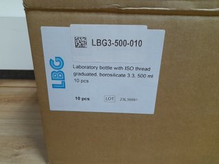 50 Frascos SIMAX ámbar 500ml GL45