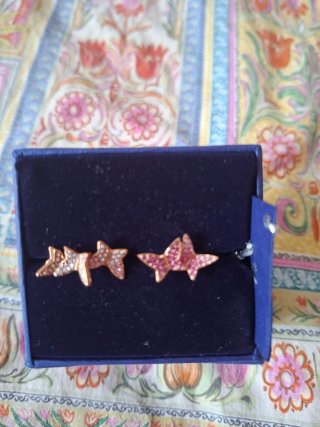 Anillos Swarovski Estrella Rosa y Blanco