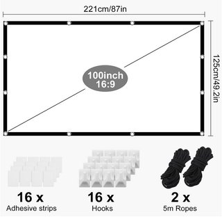 Pantalla para Proyector de 100 Pulgadas