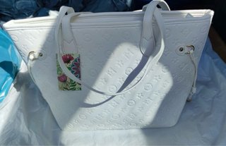 Bolso blanco con estampado