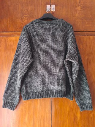 Jersey punto verde/gris Talla L