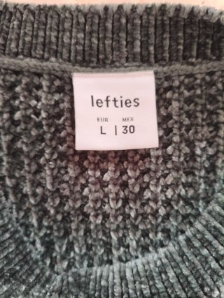 Jersey punto verde/gris Talla L