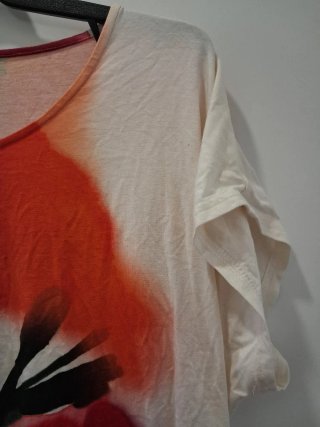 T-shirt arte abstrata aguarela multicolor