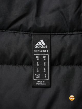 Giubbotto Adidas nero con strisce bianche