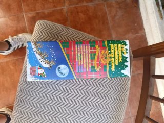 Muñeco Papá Noel con caja