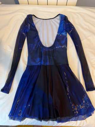 Maillot patinaje artístico azul talla 16 años