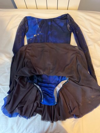 Maillot patinaje artístico azul talla 16 años