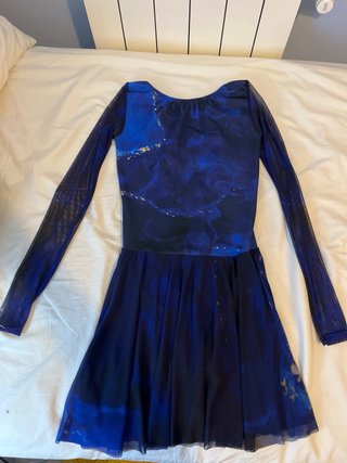 Maillot patinaje artístico azul talla 16 años