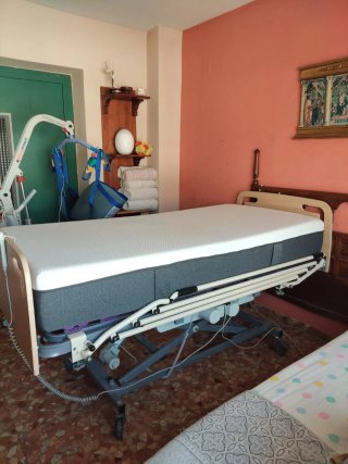 Cama geriátrica articulada eléctrica