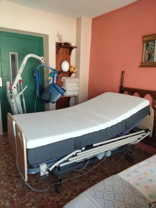 Cama geriátrica articulada eléctrica