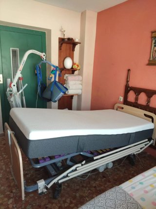 Cama geriátrica articulada eléctrica