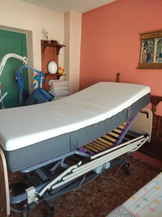Cama geriátrica articulada eléctrica