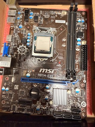 MSI H81M-E33 Placa Base + CPU + RAM + fuente