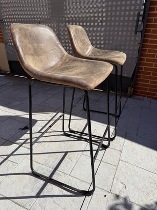 Banquetas de cocina marrones (2 unidades)