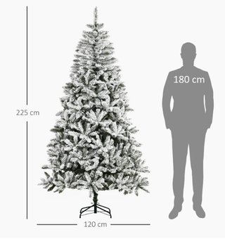 Árbol Navidad Artificial 225cm Nieve Ignífugo