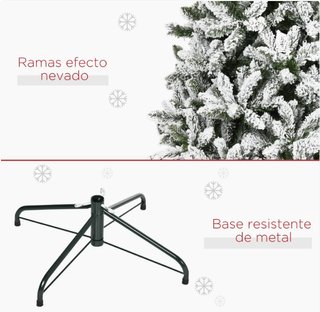 Árbol Navidad Artificial 225cm Nieve Ignífugo