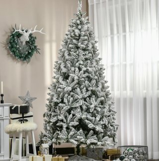 Árbol Navidad Artificial 225cm Nieve Ignífugo
