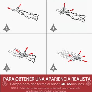 Árbol Navidad Artificial 225cm Nieve Ignífugo