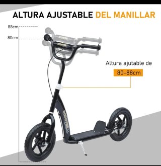 Patinete infantil negro