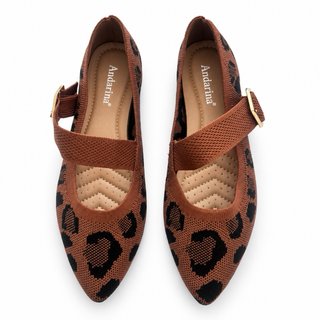 Bailarinas animal print con hebilla dorada
