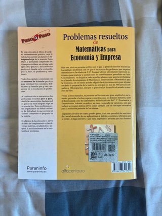 Problemas resueltos matemáticas economía y empresa
