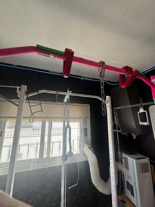 Rack de musculación Decathlon modificado