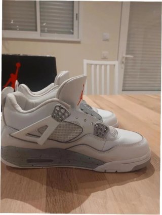 Jordan 4 Retro Blanco Oreo Talla 44
