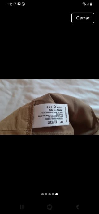 Pantalón ESE o ESE beige talla Xs però oveside