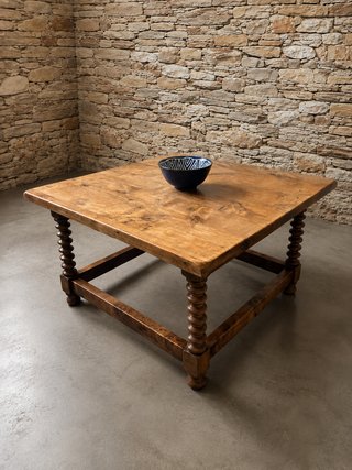 Mesa de centro madera maciza restaurada