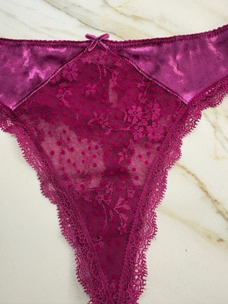 Victoria's Secret Tanga Terciopelo Rosa