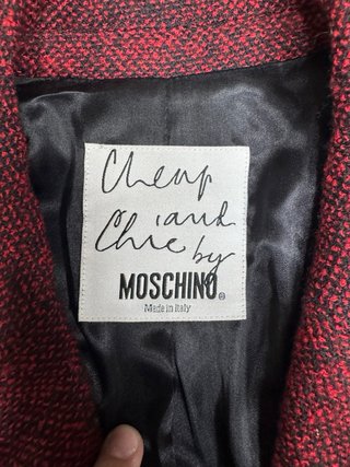 Blazer Moschino Cheap and Chic Lana Vergine Rosso
