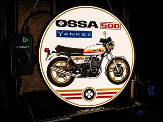 Cartel Luminoso OSSA Yankee 500 Vintage