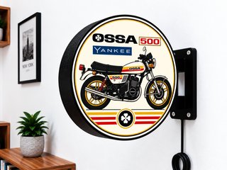 Cartel Luminoso OSSA Yankee 500 Vintage