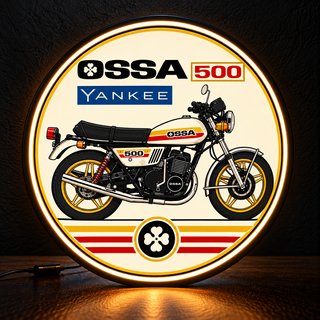 Cartel Luminoso OSSA Yankee 500 Vintage