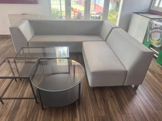 Sofá modular gris para exterior