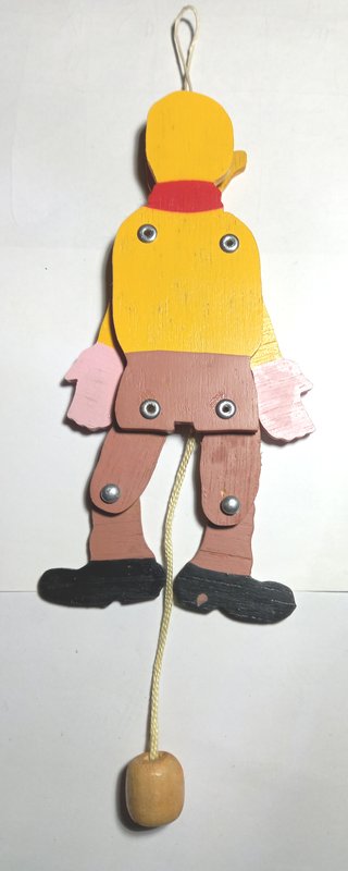 Marioneta manual de madera Tintín