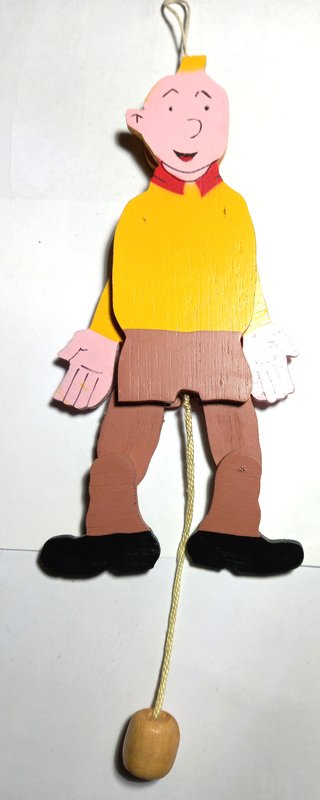 Marioneta manual de madera Tintín