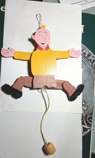 Marioneta manual de madera Tintín