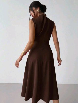 ELEGANTE VESTIDO MIDI ELÁSTICO