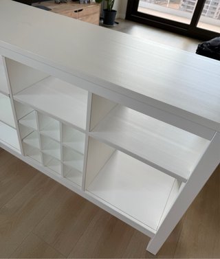 Mesa consola blanca madera, poco uso, IKEA HEMNES