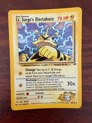 Lt. Surge's Electabuzz HOLO 6/132 Carta Pokémon