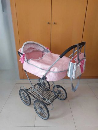 Cochecito Muñecas Rosa Clásico