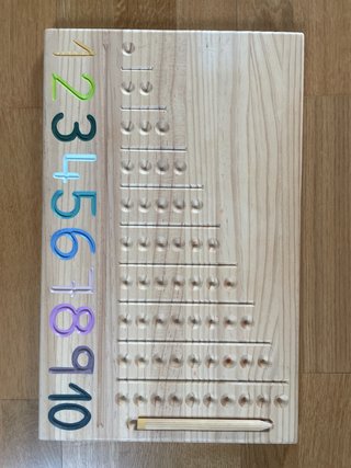 Tabla Montessori Números Madera
