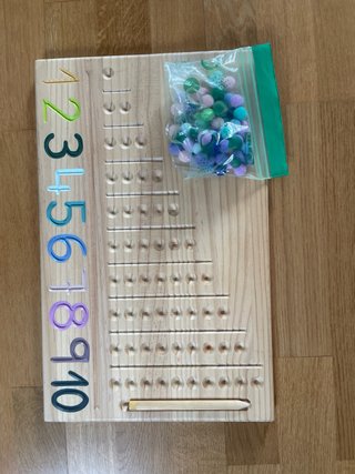 Tabla Montessori Números Madera