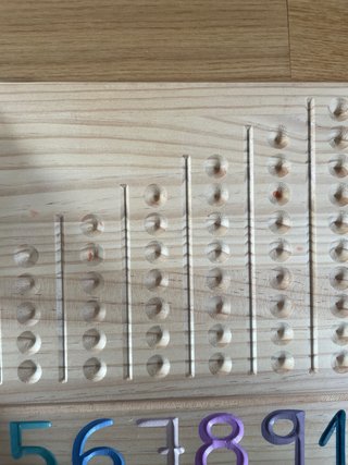 Tabla Montessori Números Madera