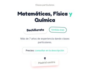 Clases de matemáticas, fisica y química