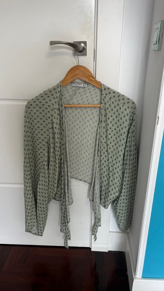 Kimono verde estampado mujer